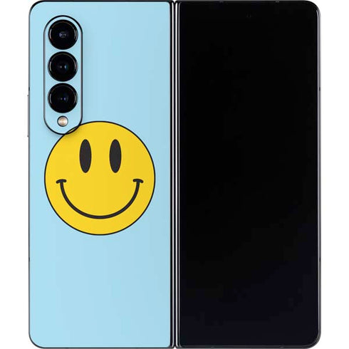 Blue Happy Face Galaxy Z Fold4 5G Skin